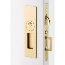 Emtek<br />2153 - Narrow Modern Rectangular Keyed Pocket Door Mortise Lock
