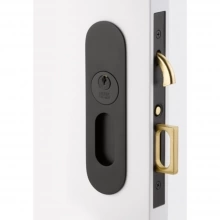 Emtek<br />2163 - Narrow Oval Keyed Pocket Door Mortise Lock