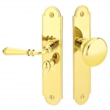 Emtek<br />2290 - Arched Brass Screen Door Lock