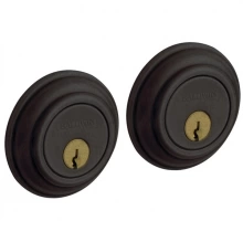 Baldwin - 8232.402 - TRADITIONAL DOUBLE CYLINDER DEADBOLT FOR 2 1/8" DOOR PREP - DISTRESSED OIL RUBBED BRONZE 8232402