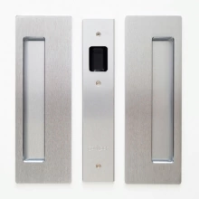 Cavilock<br />CL400A0126 - Cavity Sliders Passage Pocket Door Set, Non-Magnetic Latching, Satin Chrome, for 1 3/4" Door Thickness
