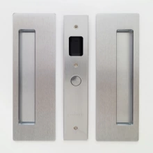 Cavilock<br />CL400A0128 - Cavity Sliders Passage Pocket Door Set, Magnetic Latching, Satin Chrome, for 1 3/8" Door Thickness