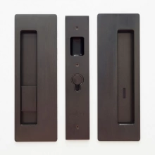 Cavilock<br />CL400B0234 - Cavity Sliders Magnetic Privacy Pocket Door Set, Snib LH (Left Hand)/ Emerg RH, Oil Rubbed Bronze, for 1 3/4" Door Thickness