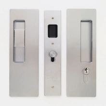 Cavilock<br />CL400C0127 - Cavity Sliders Magnetic Key Locking Pocket Door Set, Snib LH (Left Hand)/Key RH (Right Hand), Satin Chrome, for 1 3/8" Door Thickness