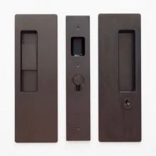 Cavilock<br />CL400C0227 - Cavity Sliders Magnetic Key Locking Pocket Door Set, Snib LH (Left Hand)/Key RH (Right Hand), Oil Rubbed Bronze, for 1 3/8" Door Thickness