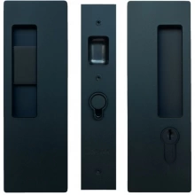 Cavilock<br />CL400C0427 - Cavity Sliders Magnetic Key Locking Pocket Door Set, Snib LH (Left Hand)/Key RH (Right Hand), Matte Black, for 1 3/8" Door Thickness