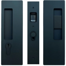 Cavilock<br />CL400C0428 - Cavity Sliders Magnetic Key Locking Pocket Door Set, Key LH (Left Hand)/Snib RH (Right Hand), Matte Black, for 1 3/8" Door Thickness