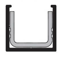 Cavilock<br />ZK00387 - Cavity Sliders Aluminum bronze anodized floor channel with PVC insert 8 foot