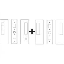 Cavilock<br />CL400D0462 - Cavity Sliders Magnetic Bi-Parting Pocket Door Set, Snib/Key, Matte Black, for 1-3/4" Door Thickness