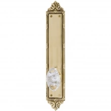 Brass Accents<br />D05-K723 J/K - Ribbon & Reed Collection Deadbolt with Lever or Knob Full Plate Set