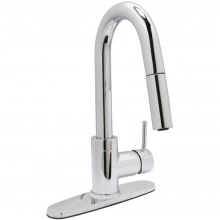 Huntington Brass<br />K1923301-J - Bar or Prep Kitchen Sink Faucet in Chrome with Deck Plate
