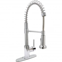 Huntington Brass<br />K1924301-MPQ - Rexford Professional Style Kitchen Sink Faucet in Chrome with Deck Plate