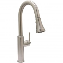 Huntington Brass<br />K1830002-MYJ - Crest Pull Down Kitchen Sink Faucet in PVD Satin Nickel without Deck Plate