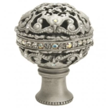 Carpe Diem Cabinet Knobs<br />134 - Juliane Grace large knob full round with Swarovski Crystals