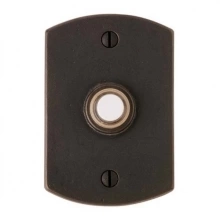 Rocky Mountain Hardware<br />DBB-E500 - Doorbell Button - 2-1/2" x 3-3/4" Curved Escutcheon