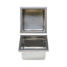 Rocky Mountain Hardware<br />SK515 - Square Bar Sink 15" x 15" x 7 9/16"
